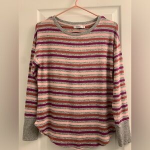 Ricki's Striped Knit Top in Pink, Gray & Berry